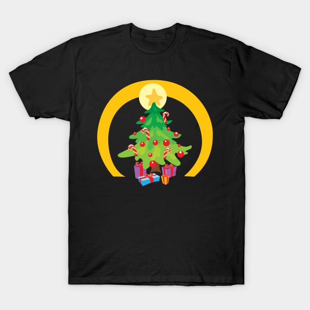 Christmas tree with star topper T-Shirt by holidaystore